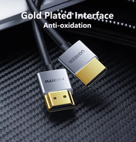 Kabel UGREEN 2.0 4K/60Hz Kecepatan Tinggi 34AWG Male to Male Kabel Digital Berkualitas Tinggi HD117 Kabel TV Komputer