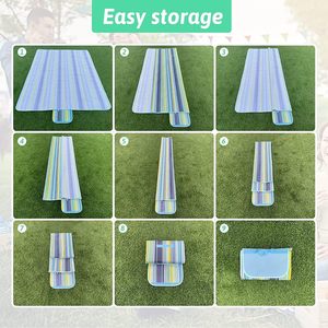 Portable <b>Large</b> Waterproof Foldable Beach <b>Mat</b> Blanket Sand Less Picnic Blanket for Camping and Hiking for Outdoor Use Sand - Product Image 6