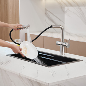 Hot bán cao cấp 3 Way RO nước pull out Lọc trực tiếp nước uống Vòi Nước Nhà Bếp - Product Image 4