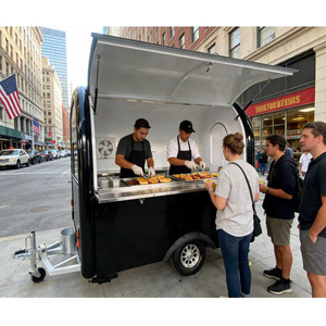 Chariot alimentaire circulaire de haute qualité avec système de réfrigération, idéal pour le service à la demande de café, thé, collations et restauration rapide - Product Image 2