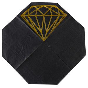 Sekali pakai Restoran pernikahan koktail kustom dengan Logo emas dicetak pernikahan serbet kertas pesta - Product Image 4