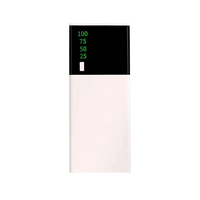Banque d'alimentation portable ultra-mince 10000mAh avec écran LED, câble micro USB intelligent, électronique grand public, recharge de téléphone portable