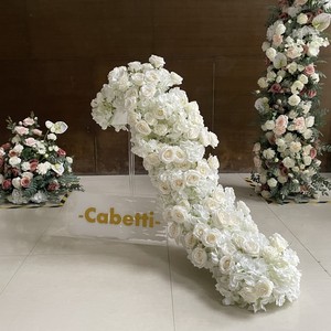 كوتور ديسيج الأزهار الساخنة الوردي زهرة عداء الزفاف/عرض/الحدث الديكور البلد الزفاف الأزهار الجدول العدائين الترتيبات - Product Image 2