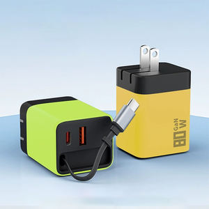 Cargador de carga rápida Adaptador de viaje rápido para teléfono Cargador DE LA UE Puerto dual PD30W QC3.0/2,0 Cargadores 5V 3A Salida Tipo-C + - Product Image 4