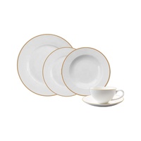 Soupe de porcelaine osseuse vaisselle de luxe en relief 5.5 10 pouces vaisselle carrée 12 personnes ensemble complet assiettes en céramique blanche bol assorti