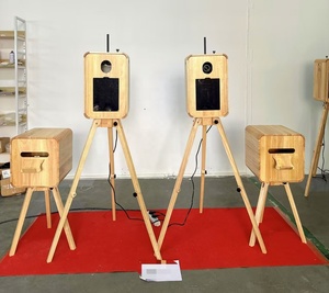 Máy ảnh DSLR chụp ảnh tự động có màn hình 18,5 inch, màu sơn gỗ, dùng làm photo booth cho tiệc cưới, phong cách cổ điển, giá cả phải chăng - Product Image 4