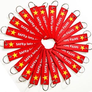 Personalized Woven Fabric Remove Jet Keyring Chain <b>Custom</b> Embroidery Before <b>Key</b> Tag Flight Keychain - Product Image 4