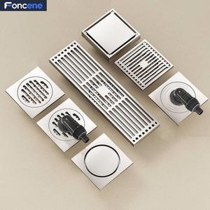 Saluran air lantai baja tahan karat ramah lingkungan kotak 4 inci Modern dengan pemasangan mudah untuk saluran kamar mandi Premium - Product Image 1