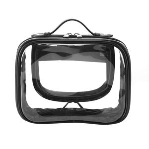 Clear Pvc Travel Wash <b>Toiletry</b> <b>Bag</b> Double Layers Waterproof Make up <b>Bag</b> for Women <b>Ladies</b> - Product Image 5