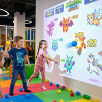 Proyector de Juegos Todo en Uno, Software de Juegos Interactivos para Pared, Proyector Smash Ball, Área de Juegos Interior para Niños, Proyector Interactivo