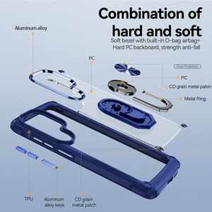 เคสโทรศัพท์พับได้มีห่วงแม่เหล็กหมุนได้สำหรับซัมซุง S26Ultra S25ขอบ S24 S23บวก <span class=keywords><strong>S22FE</strong></span> เคสเกราะพื้นผิวกันลื่น - Product Image 4
