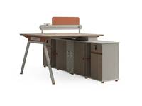 Bureau de travail moderne, minimaliste, modulaire, pour deux personnes, durable, adapté au mobilier de bureau