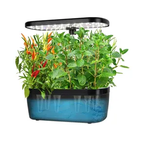 Indoor Hydroponic 10 12 Pots Vegetable System Led Light System Hydroponic Garden Smart Garden