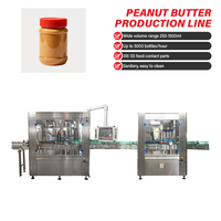 Machine de remplissage de beurre de cacahuètes entièrement automatique personnalisée en usine, machine de remplissage, de bouchage et d'étiquetage de mayonnaise