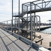 Poteau de balustrade en acier inoxydable galvanisé avec articulation à rotule, barrière de sécurité, garde-corps pour escalier, passerelle, plateforme, passerelle de chantier, résistant à la rouille
