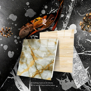Azulejos de Cerámica Esmaltada de Porcelanato Marrón Claro de 600*600 mm para Pisos y Paredes de Sala de Estar para Detalles Interiores - Product Image 2