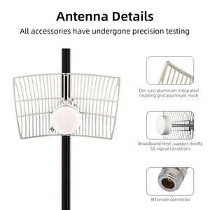 Antena Parabólica Externa V9 9dBi RHCP 698-6000MHz con <span class=keywords><strong>Cable</strong></span> Coaxial LMR300 para Router WiFi TP-Link, Netgear y ZTE - Product Image 6