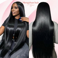 Perruque Lace Front Longue en Cheveux Humains Brésiliens Vierges Sans Colle, Pré-coupée 13x4, Densité 180%, Prête à Porter, Transparente, Lisse Baguette