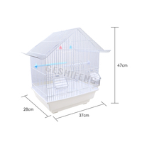 Usine pliable en métal fil de fer oiseau perroquets pinsons canari Cage avec poignée