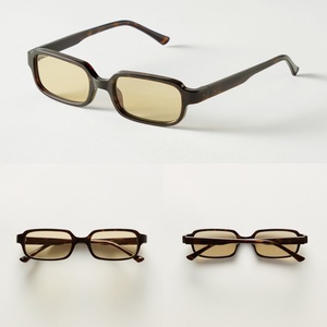 <span class=keywords><strong>Occhiali</strong></span> da <span class=keywords><strong>Sole</strong></span> 2510 con Montatura Piccola Retrò e LOGO Personalizzato per <span class=keywords><strong>Uomo</strong></span> e Donna, <span class=keywords><strong>Occhiali</strong></span> Rettangolari Vintage Leopardati in Acetato con Lenti G15 - Product Image 4