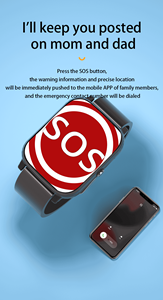 FA91S Ancianos con tarjeta SIM Seguimiento en tiempo real Llamada de video SOS con un clic Alarma de caída GPS <span class=keywords><strong>Hw</strong></span> Ultra 2 Llamada Reloj inteligente - Product Image 2