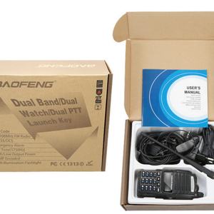 Talkie-walkie portable bi-bande VHF/UHF longue portée pour UV-82 avec écran LCD, version anglaise, boîtier noir Fujian, batterie A3 - Product Image 1