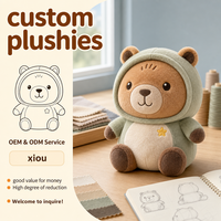 Fabricant OEM de jouets en peluche personnalisables : Animaux en peluche brodés rembourrés de coton PP, conception de poupées exclusives.