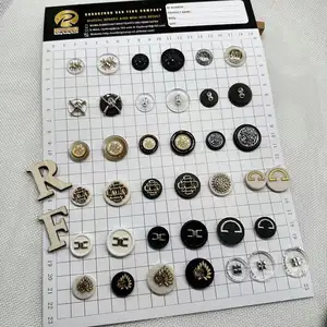 2024 Custom Design Metal Button Coat Gold Silver Gunmetal 2 Parts With Plastic Shank Metal Button