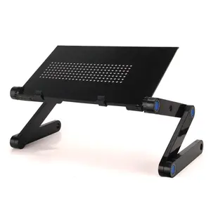 Heat dissipation laptop table stand tablet bed table aluminium alloy computer folding small table