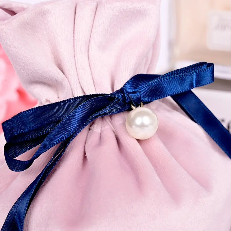 Promosyon küçük düğün keten pamuk hediye takı çantası özel Logo baskılı pamuk keten kadife büzgülü torba