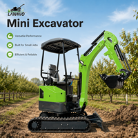 Mini-excavatrice LAWNIO 20X la plus vendue avec capot, chenilles en caoutchouc, pince hydraulique, pour travaux agricoles, de jardinage et équins, puissance stable