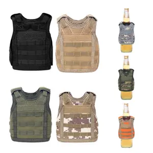 Super 7 Farben taktische Bierflasche Mini Molle Weste, Jagd Nylon Flasche kann Koozies