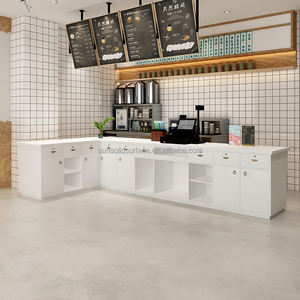 Conception de magasin personnalisée Meuble électronique pour magasin Armoire légère Armoire <span class=keywords><strong>haute</strong></span> étagère murale Comptoir de bar pour magasin Réception à vendre - Product Image 4