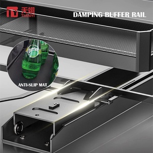Modern Double-layer <b>Pull</b>-<b>Out</b> Storage Cabinet 2 <b>Drawers</b> 2 Shelves Aluminum Alloy Construction Easy Install Durable for <b>Kitchen</b> - Product Image 4