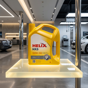Aceite de Motor Sintético Premium <span class=keywords><strong>Shell</strong></span> Helix HX5 <span class=keywords><strong>20w50</strong></span> 4L para Motores de Gasolina y Diésel, Alto Rendimiento, Protección Contra Residuos - Product Image 1
