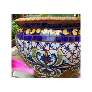 Ceramic Mosaic Hydroponic Lotus <b>Pot</b> Large <b>Outdoor</b> Garden Planter Decorative Flower <b>Pot</b> For Water Plants - Product Image 4