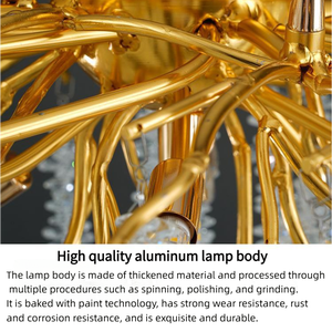 Lustre en cristal avec anneau d'arborisation lustre de luxe suspension <span class=keywords><strong>pour</strong></span> hôtel salon salle à manger villa lustre en cristal - Product Image 4