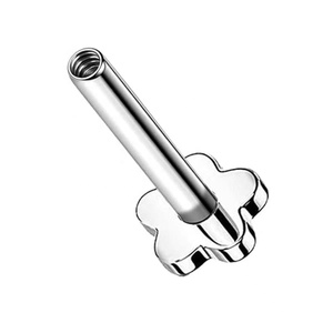 16G <span class=keywords><strong>ASTM</strong></span> F136 Titan piercing đồ trang sức nội bộ ren hoa trái tim sao Cơ Sở Hình dạng môi labret thanh bài piercing phần - Product Image 4