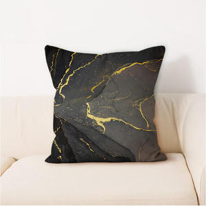 Housse de coussin carrée à imprimé géométrique de haute qualité, nouveau design, impression dorée abstraite, pour canapé et maison - Product Image 4