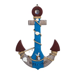 Decoración <span class=keywords><strong>de</strong></span> Fiesta Mediterránea Modelo San <span class=keywords><strong>Felipe</strong></span> HYB08 Ancla Náutica para el Hogar Madera Ecológica - Product Image 1