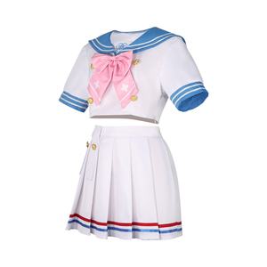 Bleu Archive Uehara <span class=keywords><strong>Hanako</strong></span> Sailor Suit Cosplay <span class=keywords><strong>Anime</strong></span> Jeu Uniforme Performance Outfit Set avec Robe - Product Image 4