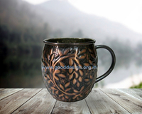 Dernier modèle de gobelet en cuivre martelé antique avec poignée en laiton Tasse à mule de Moscou en cuivre pur Prix de gros abordable