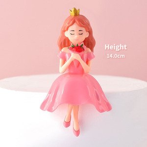 Homesun, recién llegado, bailarina de <span class=keywords><strong>ballet</strong></span> con falda blanca, Topper de pastel, muñecas decorativas, regalos de feliz cumpleaños, suministros para hornear - Product Image 5