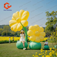 Décorations de scène, ballons gonflables en forme de fleurs, plantes gonflables géantes pour événements et festivals en plein air