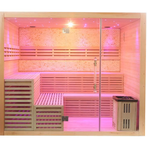 Ruang sauna uap terapi garam secara tradisional dijual basah kering di Finlandia
