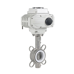 หน้าแปลนแบบหนีบ ทนกรดและด่าง สแตนเลสสตีล ควบคุมการไหล พร้อมแอคชูเอเตอร์ 220V - Product Image 1