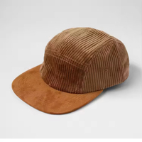 Gorra de Béisbol Vintage de Diseño Hip Hop, Visera Plana Ancha, de Pana y Gamuza, para Hombre y Mujer, Estilo Urbano, 100% Poliéster, Nueva Llegada 2025