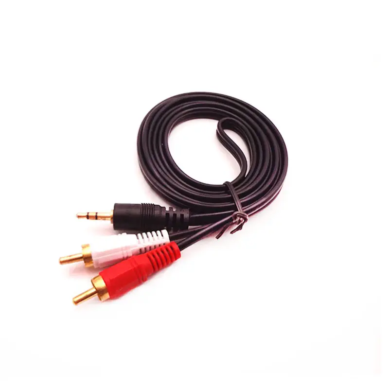 AV Audio Cable 2RCA 1/2 3.5mm to Double Head Mobile Phone Computer Speaker Audio Connection Data Cable Separately Bagged 1.5M