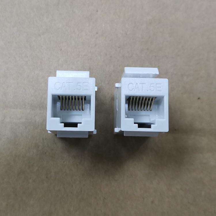 Белый цветной разъем Keystone Jack CAT5E In-line Tooless UTP RJ45