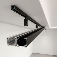 Système de rail de plafond en aluminium pour éclairage commercial LED moderne à 4 fils et 3 phases, CRI 90 3000K/4000K/6000K